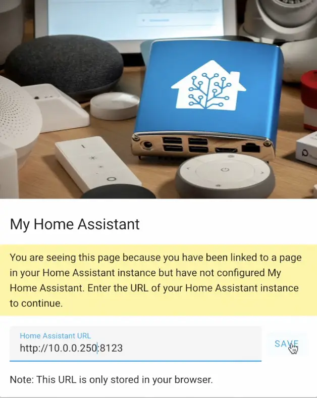 My Home Assistant link is a useful feature. Configure it once and use it many times afterwards.