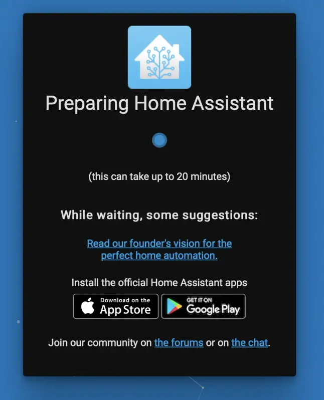 Preparing Home Assistant up to 20 minutes