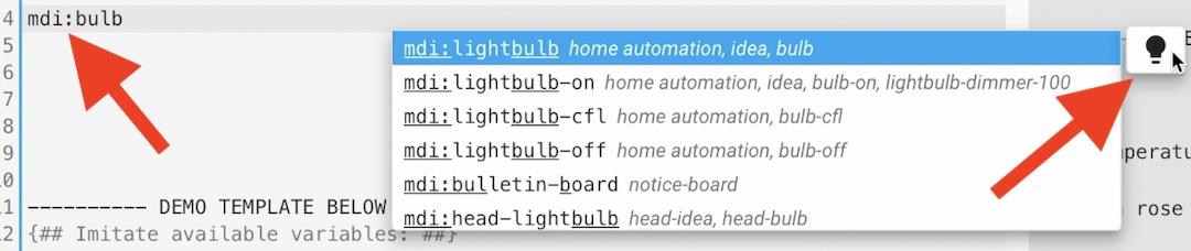 MDI icons in template editor are now available in Home Assistant 2022.7
