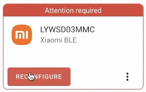 Reconfigure the Xiaomi BLE Home Assistant Integration to make it work