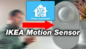 IKEA Motion Sensor and Home Assistant Logo. Kiril Peyanski is on the left with motion blur effect