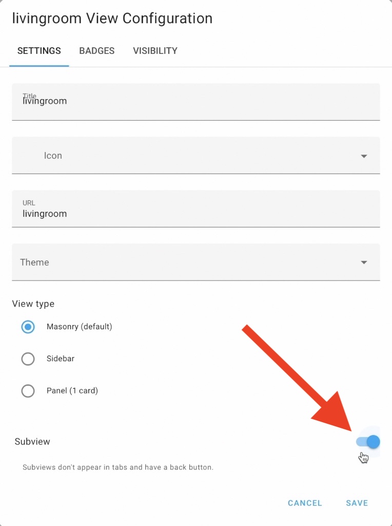 Enabling Sub-view switch is now possible in Home Assistant 2022.10