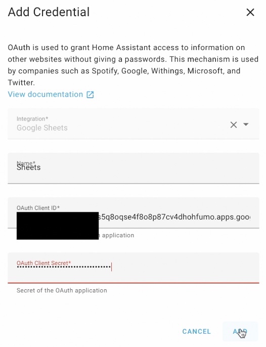 Adding Google OAuth Credentials in Home Assistant is the easiest part. The hard one is to get them