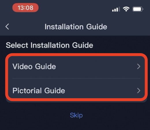 Video & Pictorial Guides are available inside the mobile app that will guide you during the installation and pairing process.