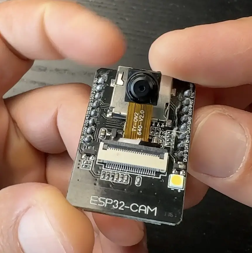 This is how the ESP32-CAM board looks like