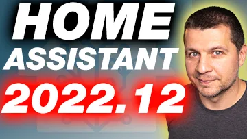 Home Assistant 2022.12 label and Kiril Peyanski smiling