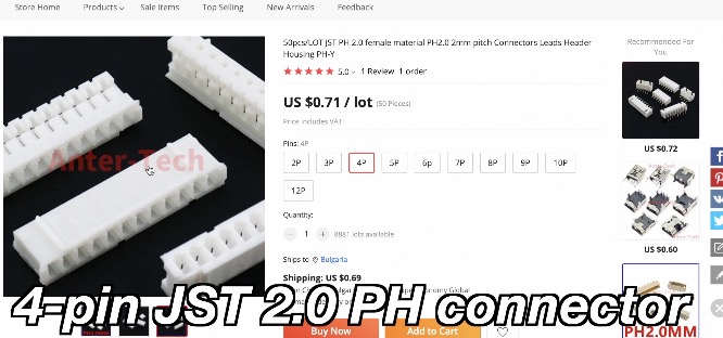 JST PH2.0 Connector