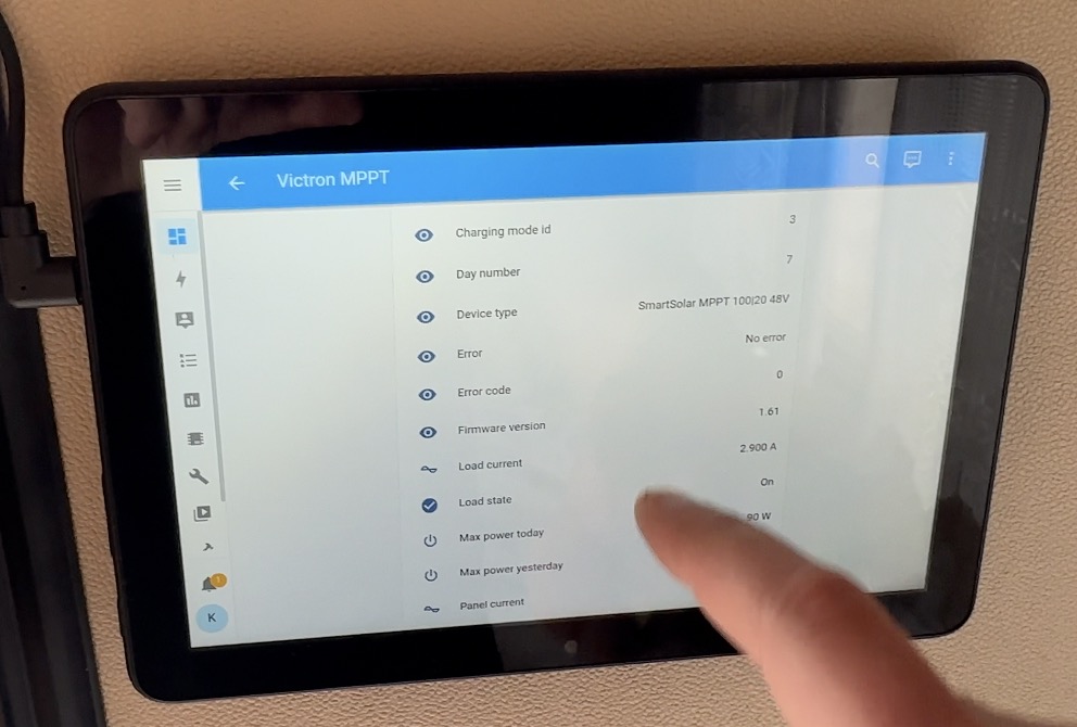 My Smart Home Control Panel in my RV