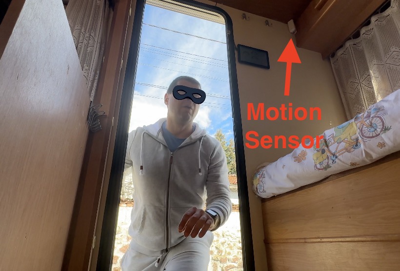 Me brake-in my own camper to test the Home Assistant Alarm System