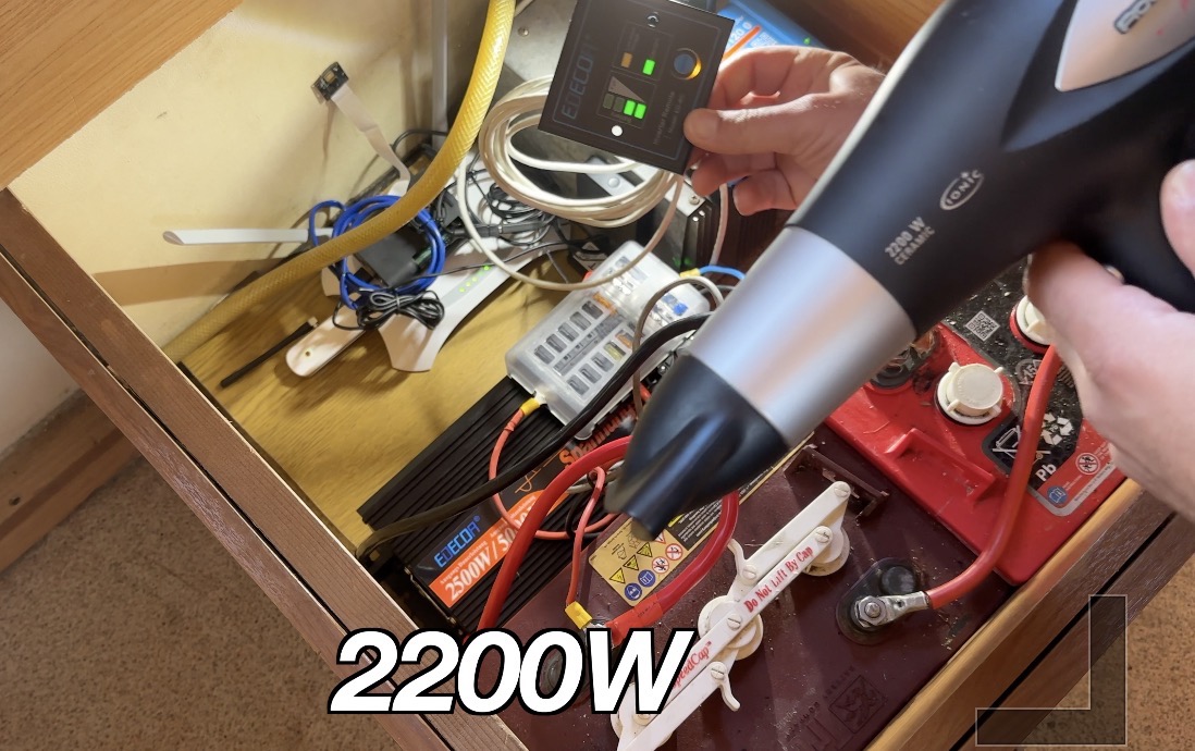 This 2200W hair dryer worked just fine 