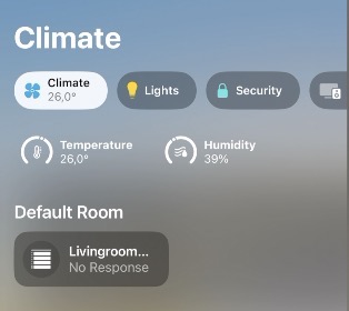 This is how SwitchBot Hub 2 Sensors looks like in Apple Home