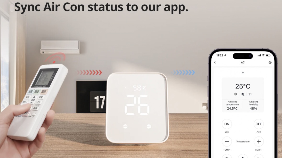 SwitchBot Hub 2 can update the status of the air conditioner