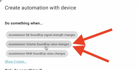 I'm using SoundESP value change as a trigger as it seems the most responsive of them all