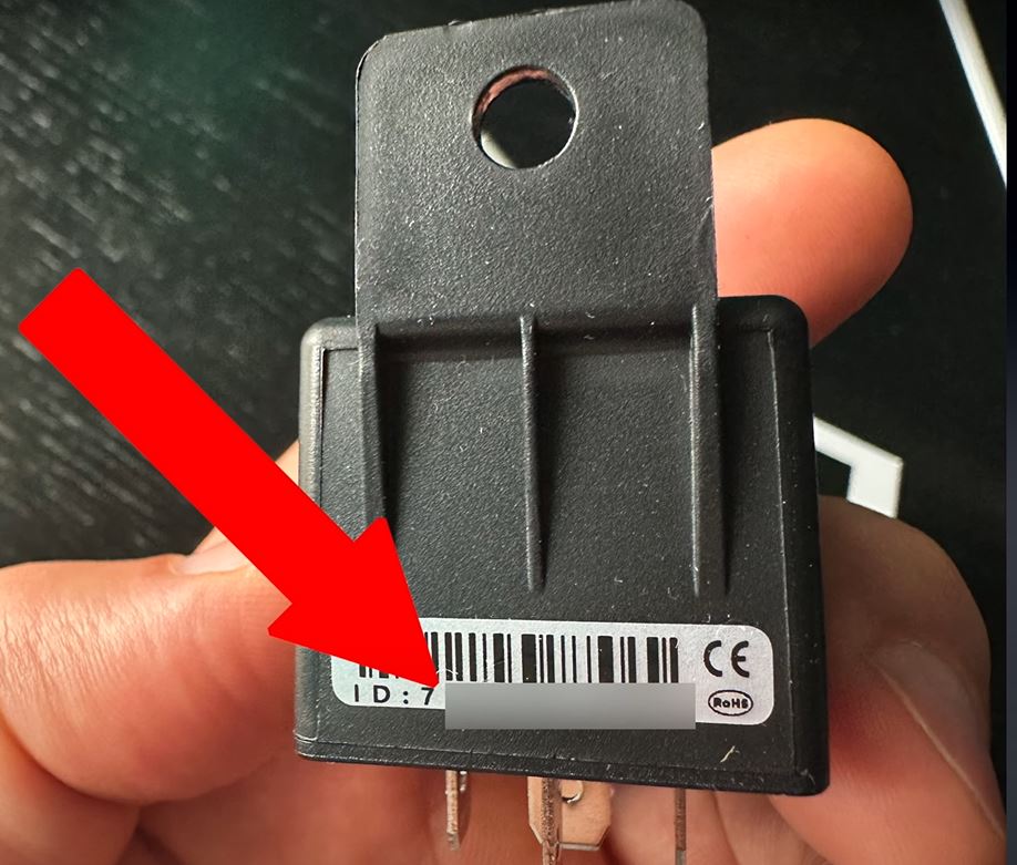 Where to find the ID of CJ 720 Relay Track