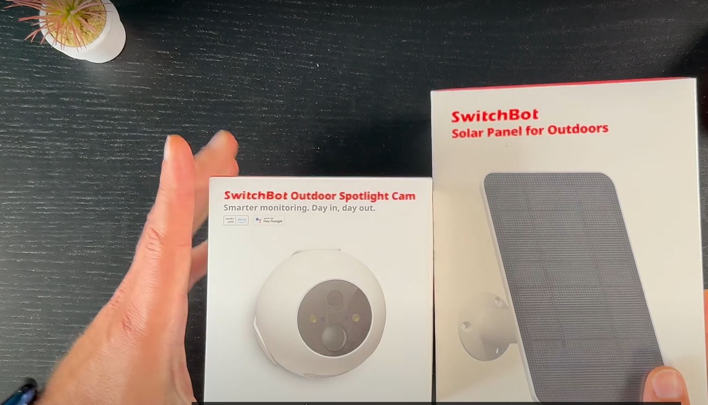 The Switchbot Outdoor camera with Solar panel as a combo offer