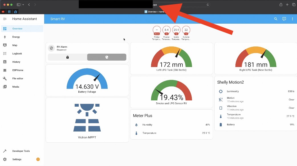 opening my Home Assistant using the .xyz domain