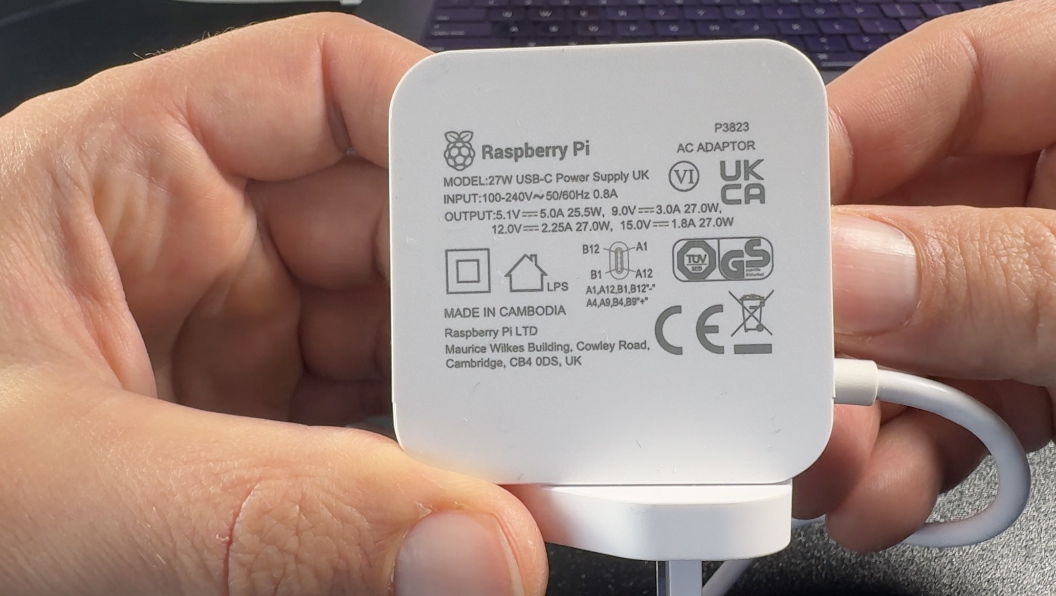 Raspberry Pi 5 power adapter