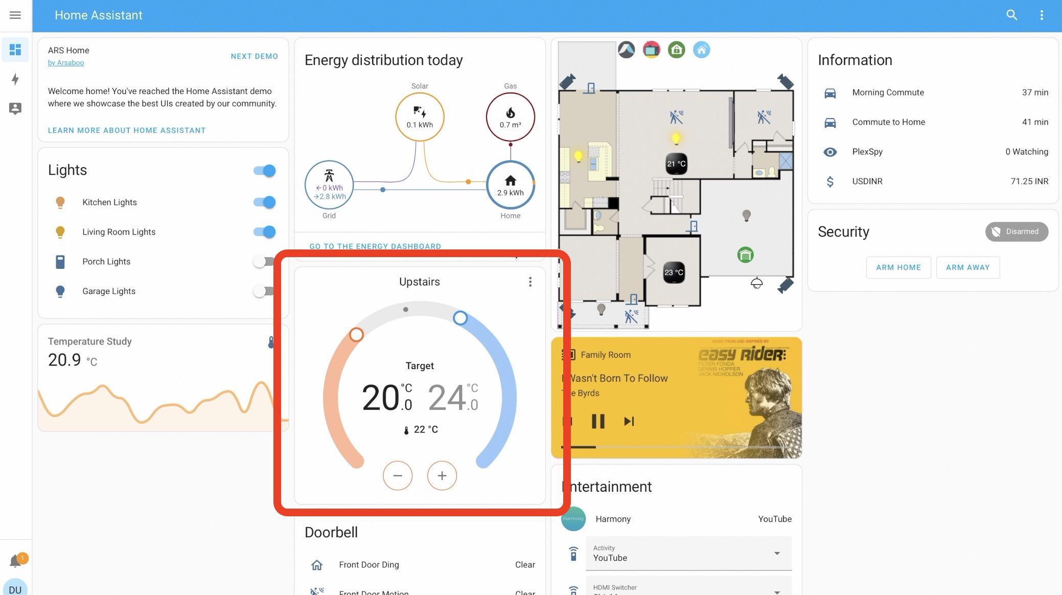New Thermostat card in Home Assistant 2023.12