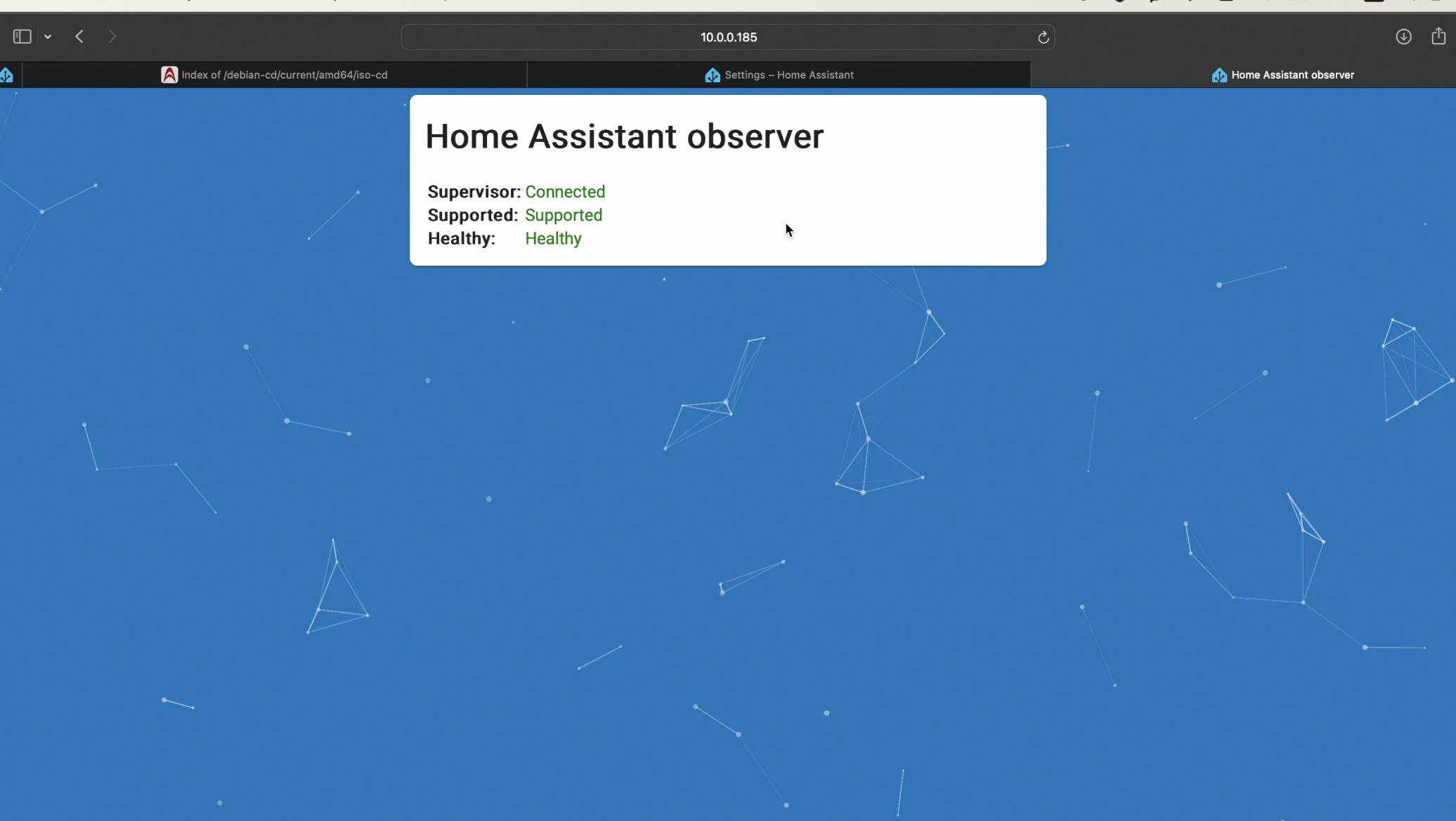 Home Assistant observer is at port 4357