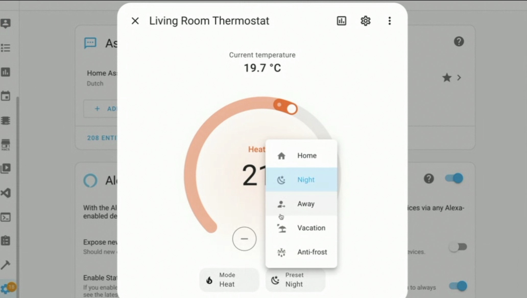 thermostat icons presets 