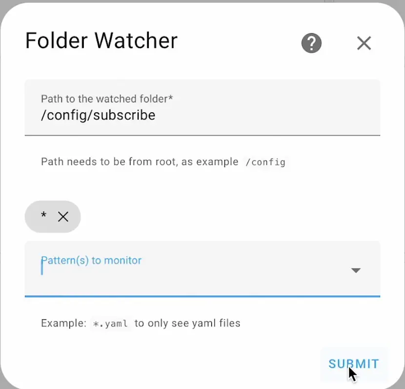 Home Assistant Folder Watcher integration in action