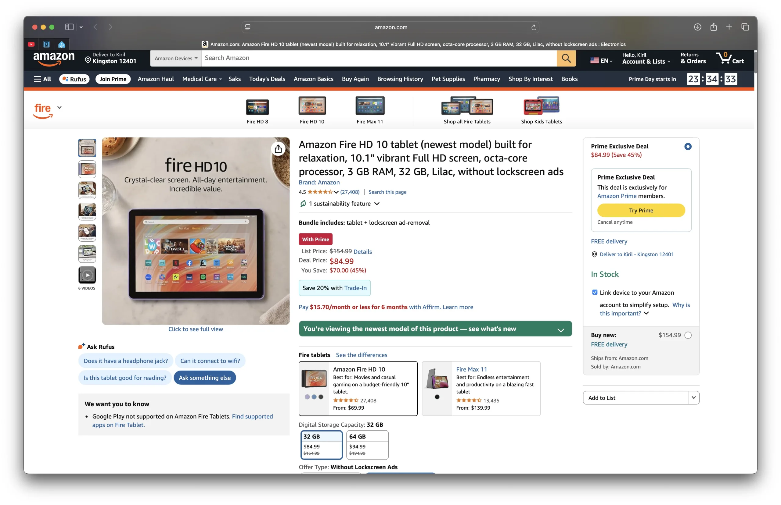 This tablet can become a perfect control center of your smart home when running Home Assistant dashboard. If you want to get it cheaper Prime Day 2025 is a great time