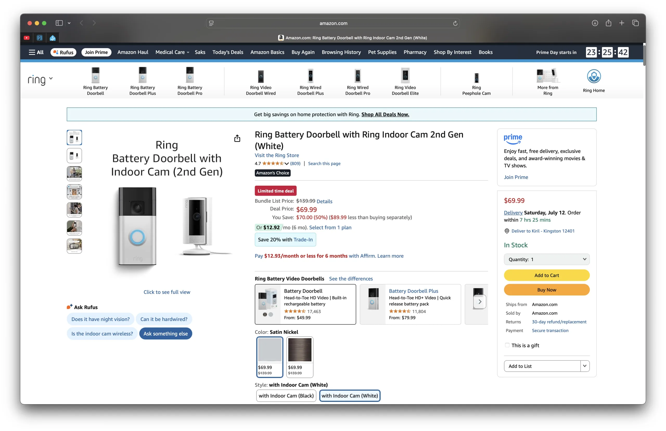 Get this Ring combo for half the price during Prime Day 2025