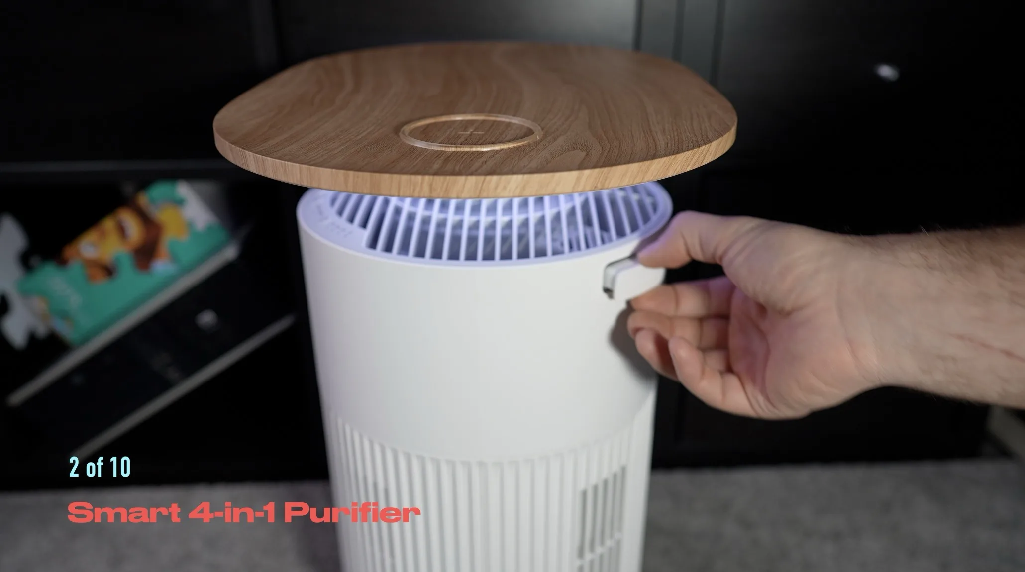 You can put a drop here of your favorite aroma thing here and the whole room will smell nice