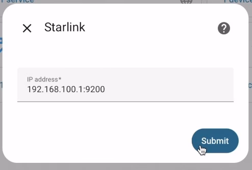 Adding the Home Assistant Starlink integration