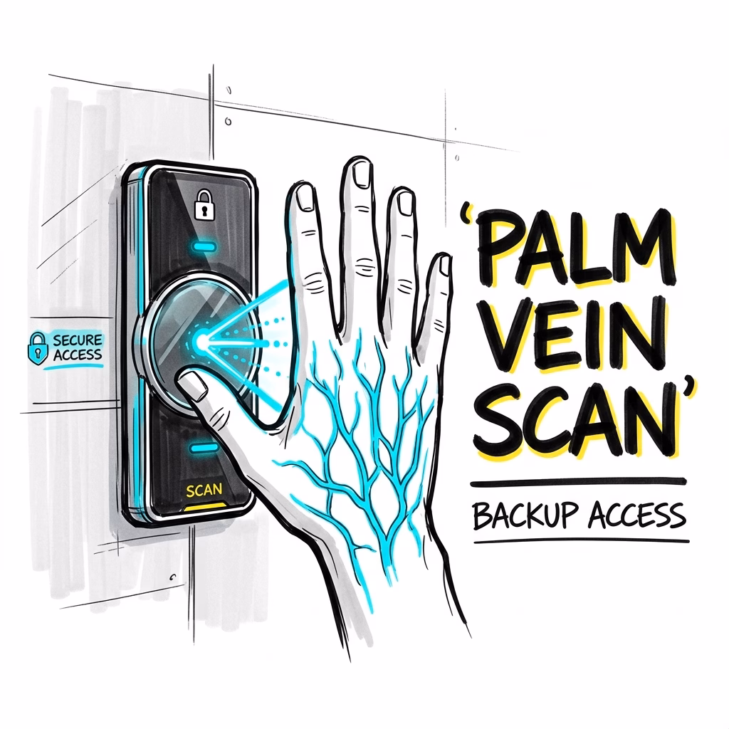 SwitchBot Lock Vision Pro palm vein backup unlock